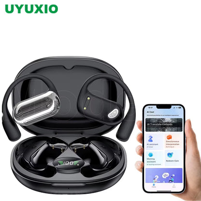 Real Time Translator Headphones AI Language Translation Earbuds 144 Languages & Accents 3 in 1 OWS Ear Buds for Business
