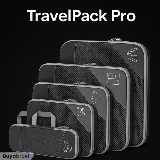TravelPack Pro – הסט שגורם למזוודה שלך להתכווץ (ולך להרגיש בשליטה)