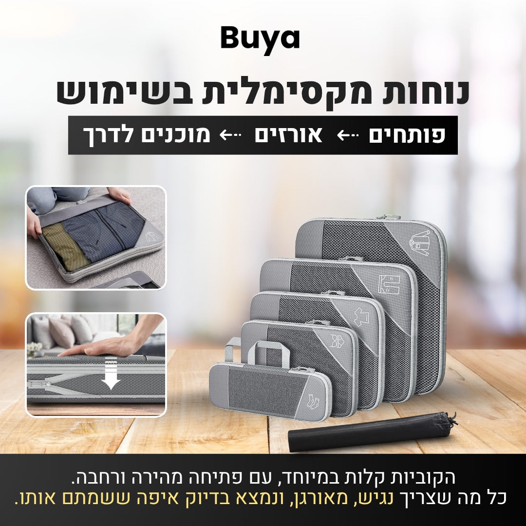 TravelPack Pro – הסט שגורם למזוודה שלך להתכווץ (ולך להרגיש בשליטה)