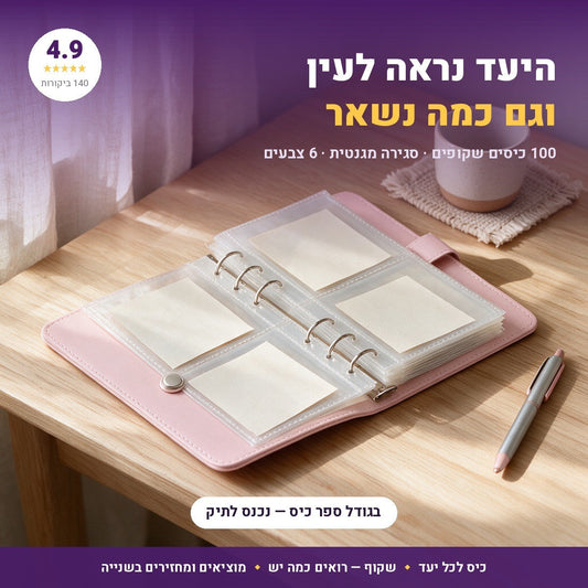 אלבום חיסכון מזומן 100 כיסים