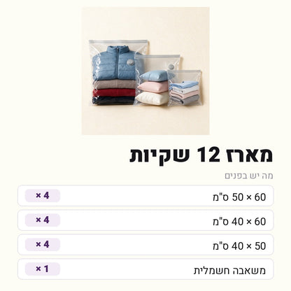 מארז 12 שקיות — הרכב הסט