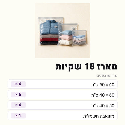 מארז 18 שקיות — הרכב הסט